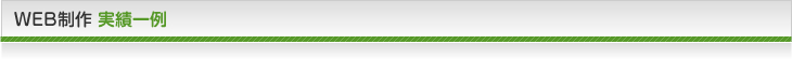 WEB制作 実績一例
